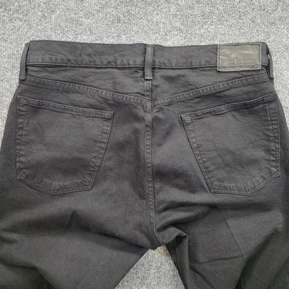 Polo Ralph Lauren Jeans Mens 34x30 Black Hampton Relaxed Straight Denim Preppy